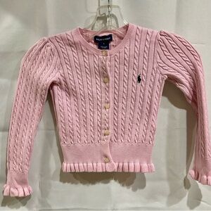 Ralph Lauren Light Pink Cable Knit Sweater Size 5